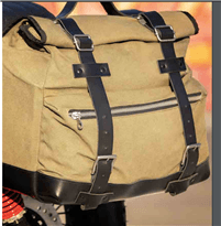 COUPLE DE VALISES LATÉRALES EN TOILE VERTES - MOTO GUZZI V7 / V9 - XSPARE