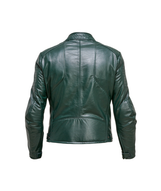 VESTE EN CUIR VERTE - MOTO GUZZI