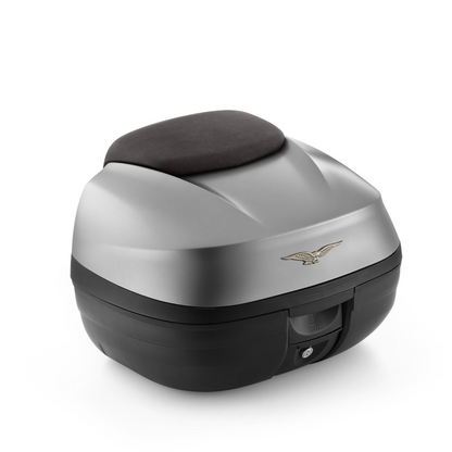 TOP CASE 37 LT GRIS AVEC DOSSERET MARRON - V100