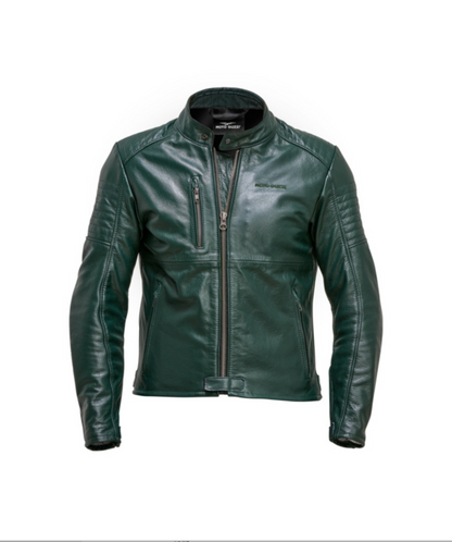 VESTE EN CUIR VERTE - MOTO GUZZI
