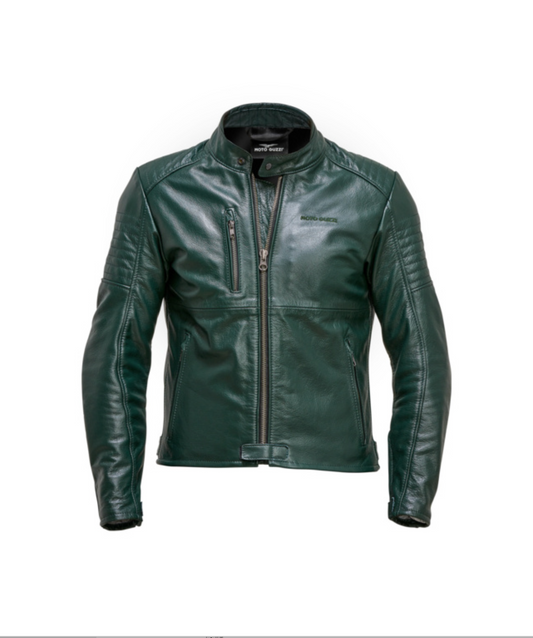 VESTE EN CUIR VERTE - MOTO GUZZI
